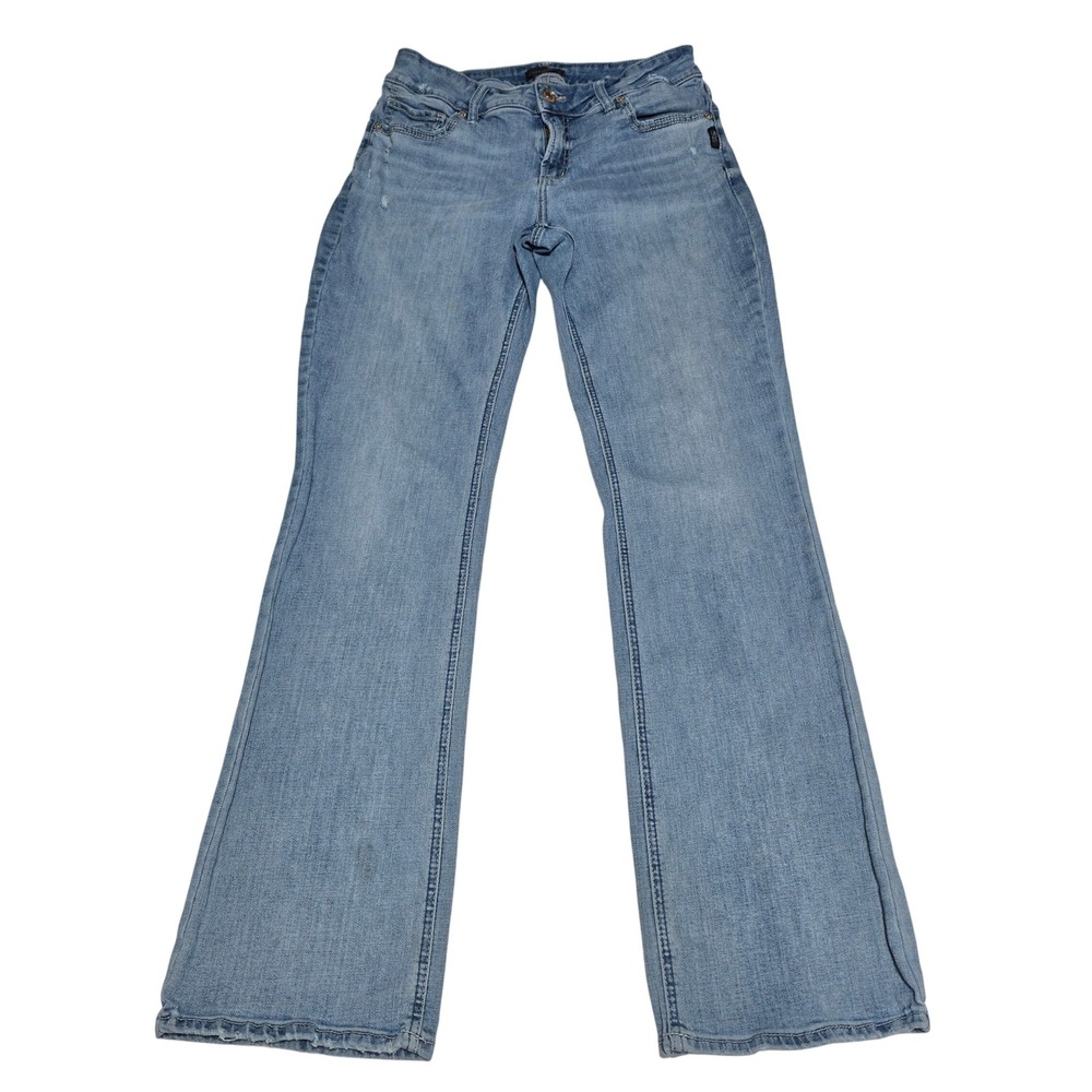 Silver Jeans Co Womens Medium Wash Bootcut Denim Jeans Size 32 Stretchy Beach